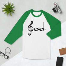 Load image into Gallery viewer, &quot;God&quot; 3/4 sleeve raglan shirt